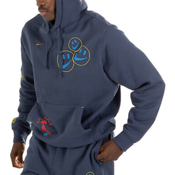 Nike Nsw Club Fleece Smile Pullover Hoodie Mens Style : Dq3520 SIZE XXL - Picture 2 of 4